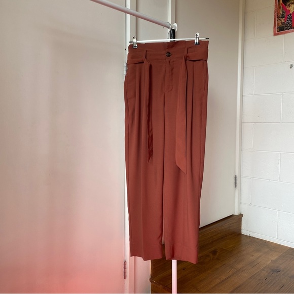 Madewell rusty orange paper bag pants size 8. - Picture 5 of 8